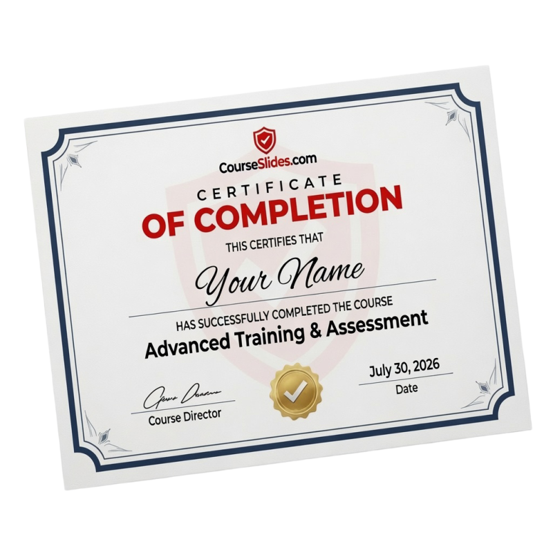 Courseslides Certificate of Completion