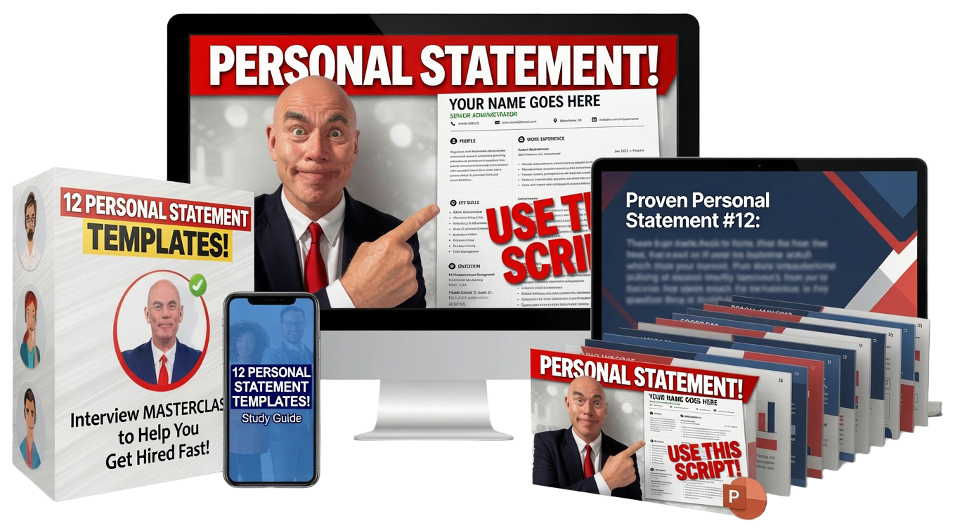 Personal Statement Templates for Cvs and Resumes Training Slides Deck